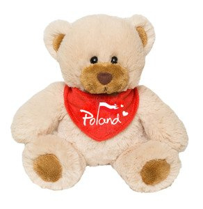 Miś 16 cm w czerwonej apaszce "Poland"