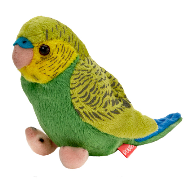 Papuga falista zielono-niebieska 13cm